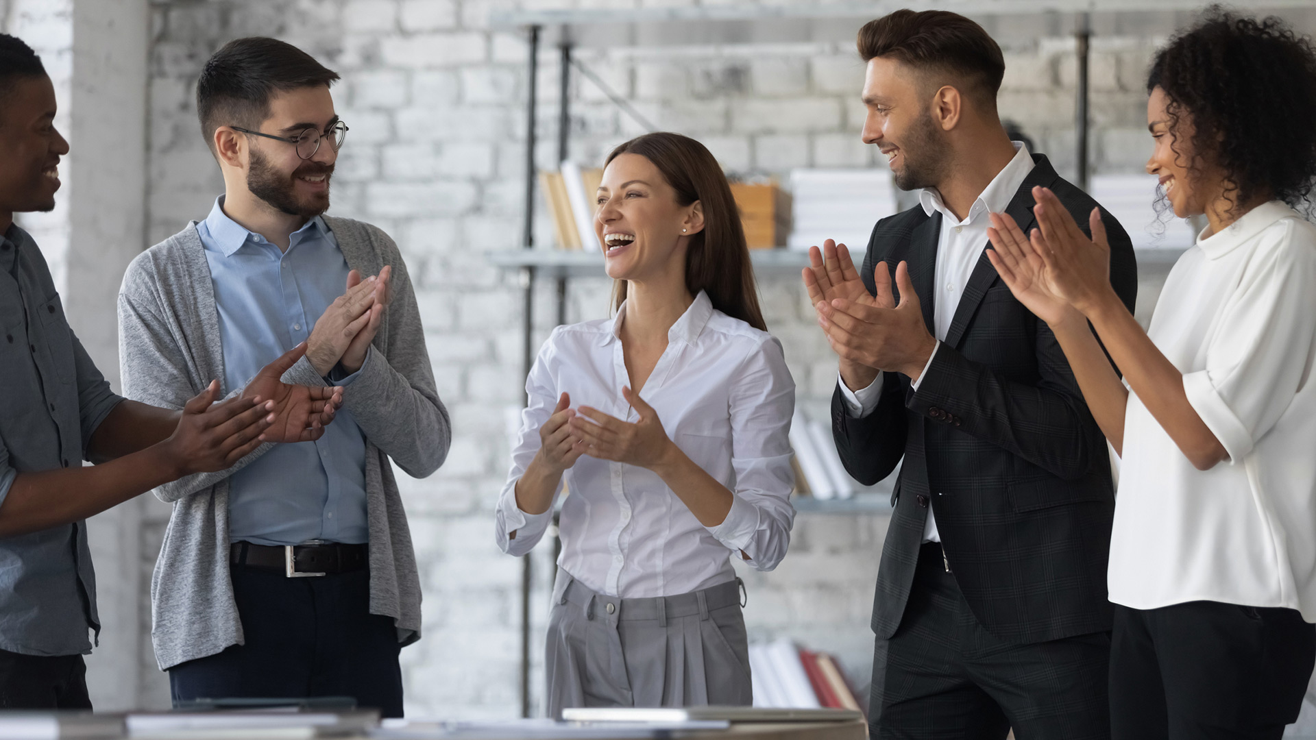 Reward and recognition being given to employee