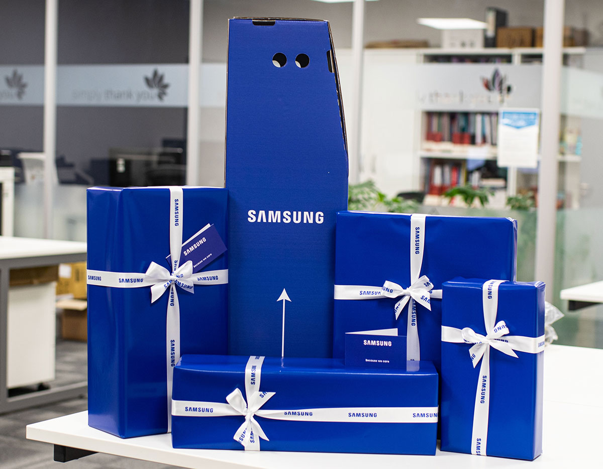 Simply Thank You corporate gifts being sent for Samsung