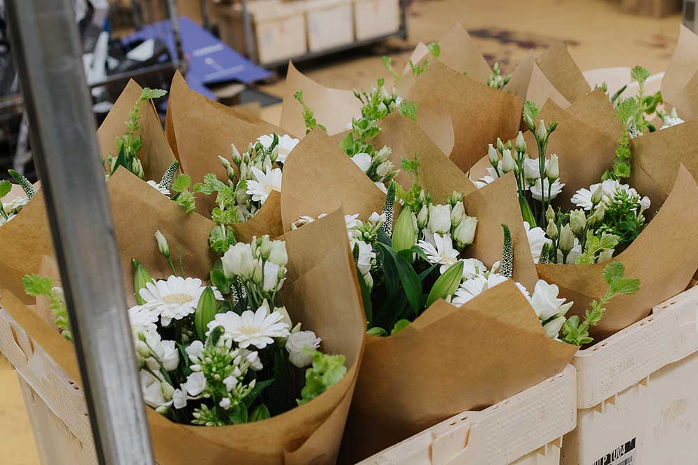 Simply Thank You - corporate flowers - with eco friendly wrap
