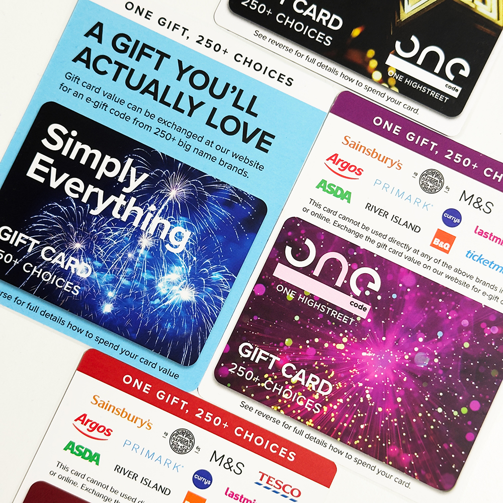 Simply Thank You Corporate Gift Cards - Onecode and Simply Gift Cards
