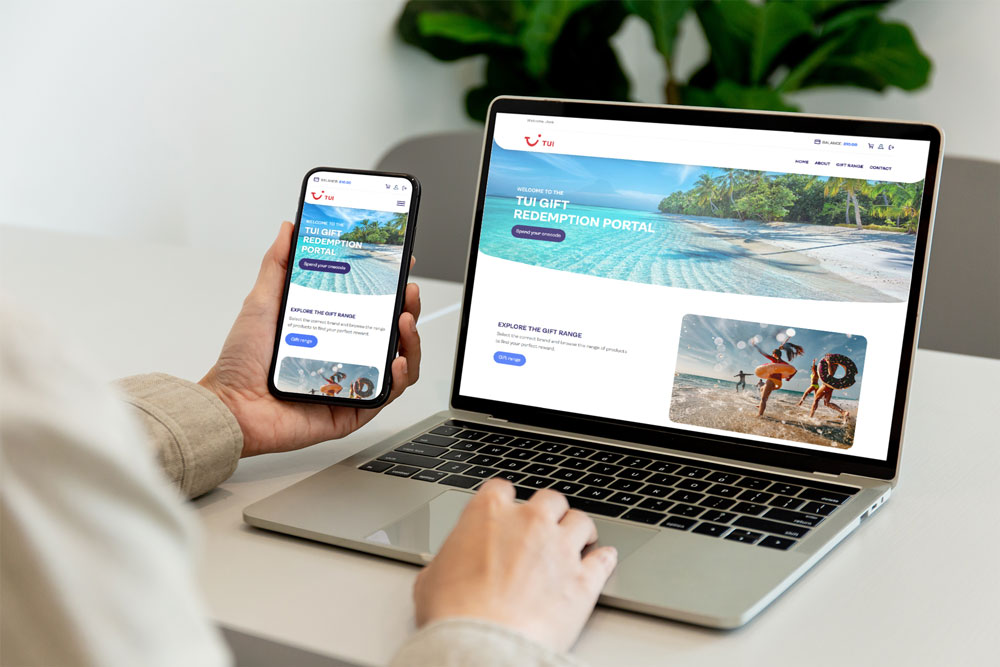 Simply Thank You - Corporate Gift Cards redemption portal for Tui